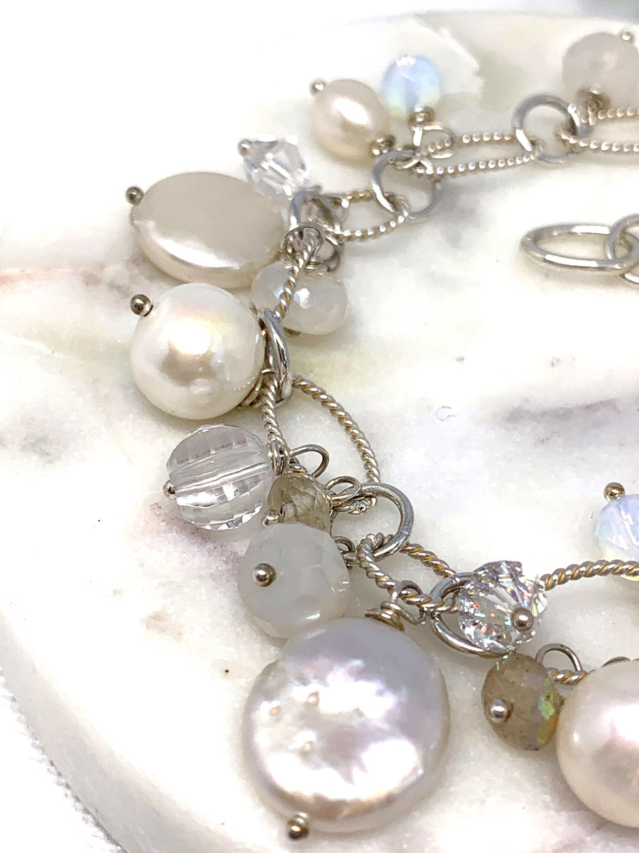 Bella- Pearl Charm Bracelet