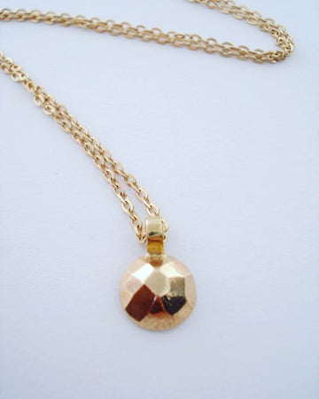 14kt Yellow Gold Faceted Necklace
