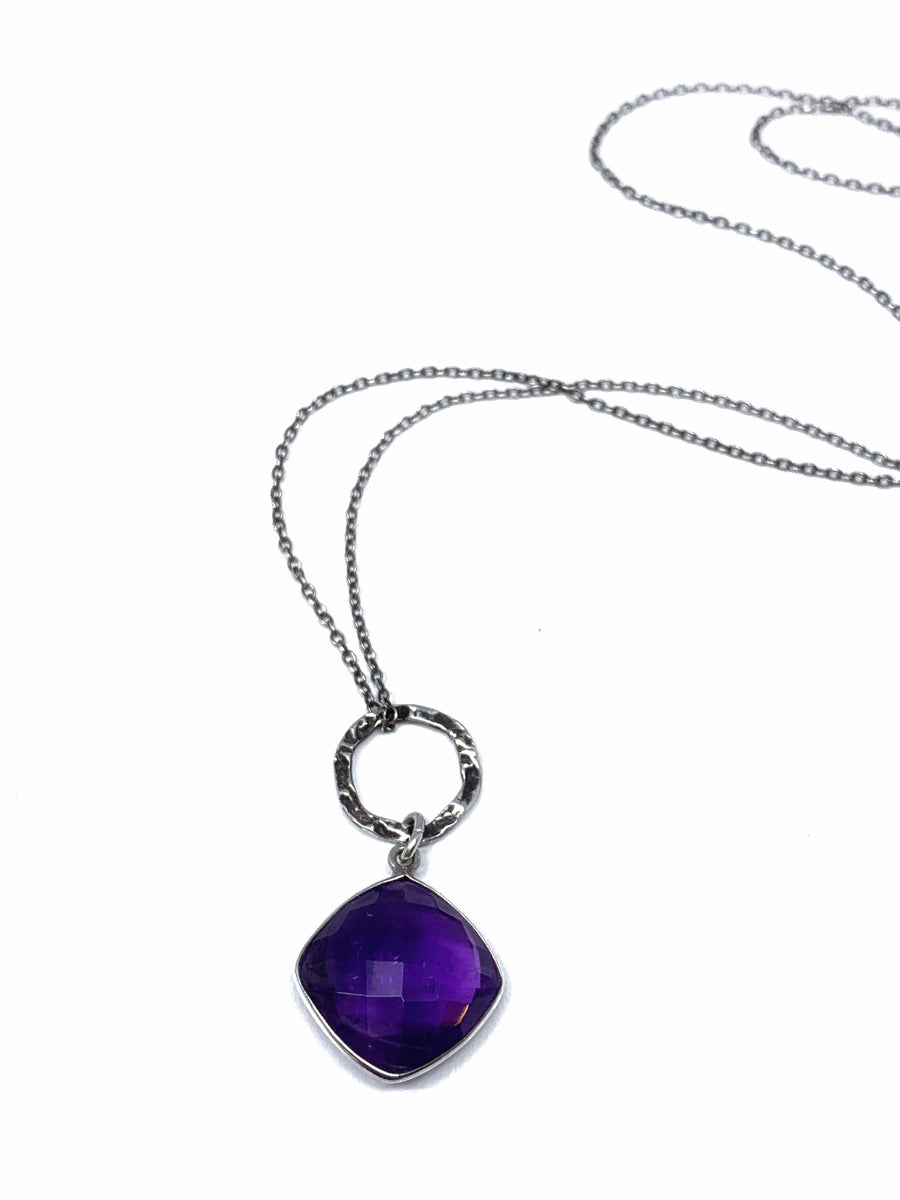 Amethyst Drop Necklace