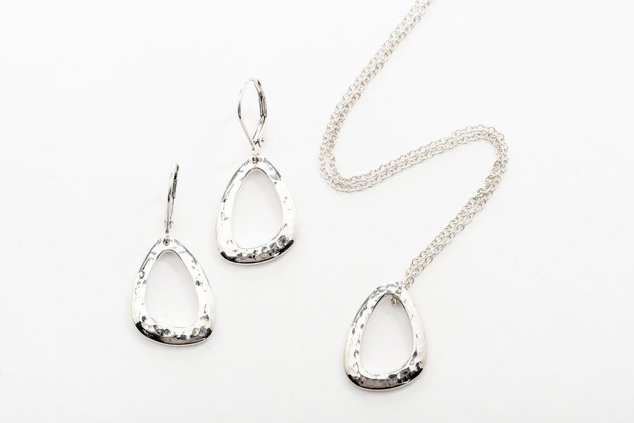 Taylor- Hammered Sterling Silver Drops